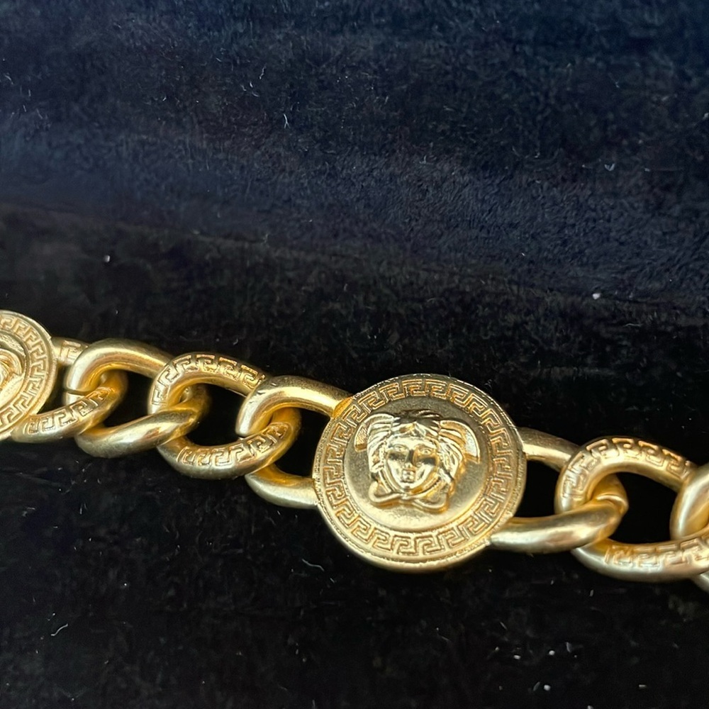 Versace bracelet gold tone with closure